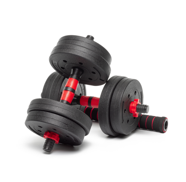 Набор композитных гантелей AMETIST 10 кг с соединительным грифом